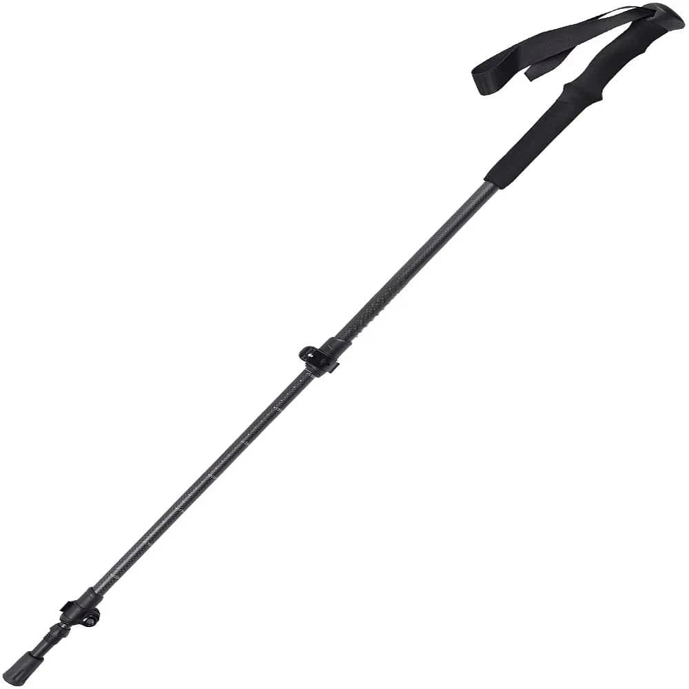 Carbon Fiber Adjustable Trekking Stick with Aluminum Alloy Tree 7075, 3 Section Light Trekking Stick for Outdoor Adventures