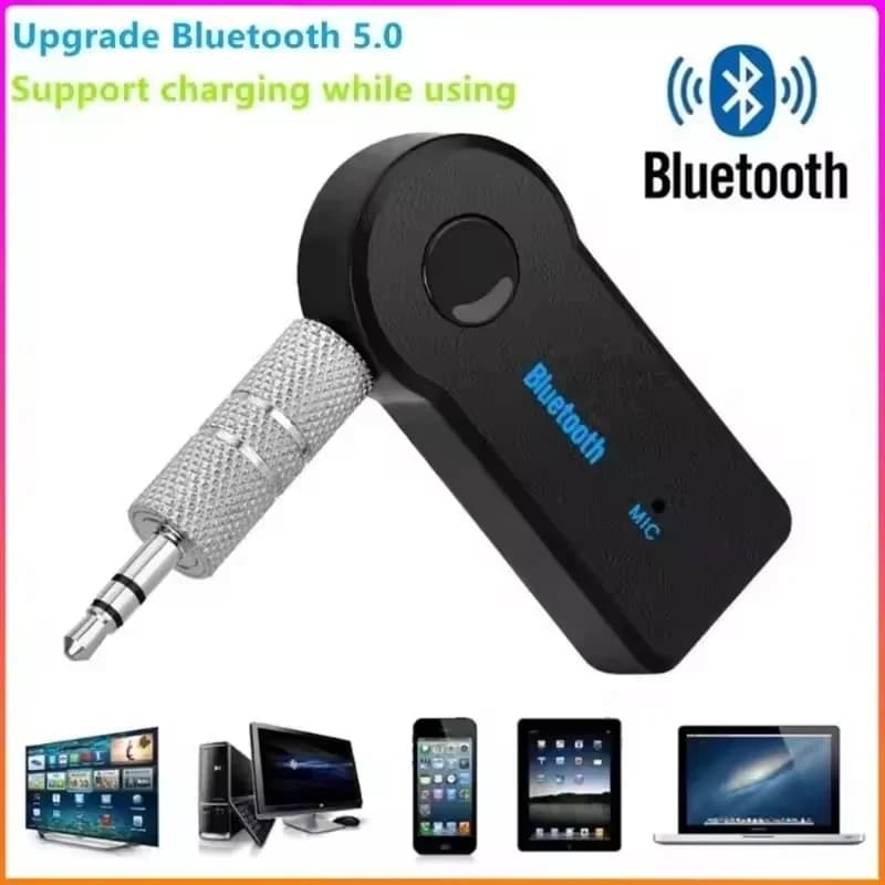 Bluetooth 5.0 wireless car adapter with 3.5 mm socket, Bluetooth 5.0 AUX receiver, mobile phone audio converter, speaker stereo adapter