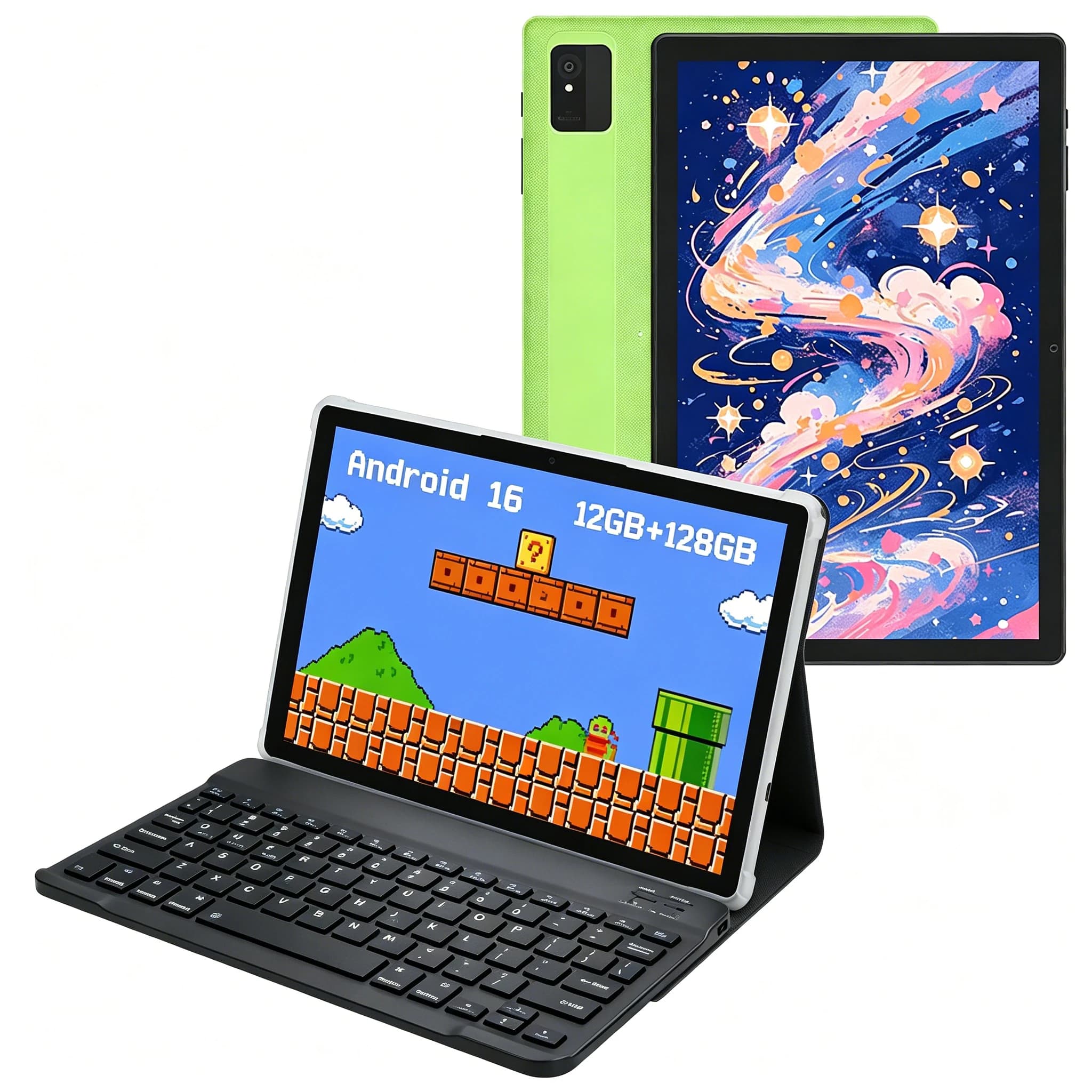ANRY Tablet Android 16 Octa Core da 10.1 Pollici, 12(4+8Virtuali)GB RAM, 128GB ROM, Batteria 5000mAh, WiFi 6, Bluetooth 5.0, Doppia Fotocamera