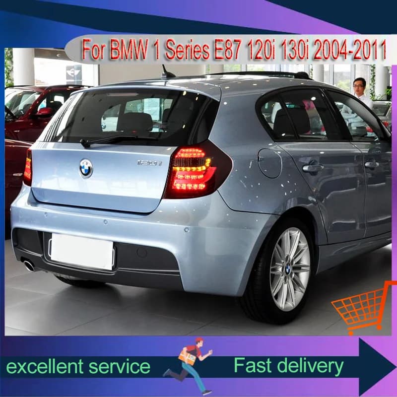 Forniture per auto Lampada di coda per BMW Serie 1 E87 120i 130i 2004-2011 Fanali posteriori DRL a LED Luci di marcia diurna automatiche Accessori