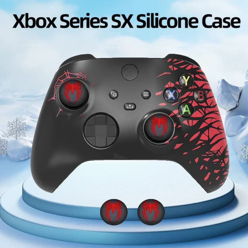 Custodia protettiva antiscivolo per controller Xbox serie SX Custodia in silicone per serie Xbox con 2 coperture per cappuccio con impugnatura per levetta