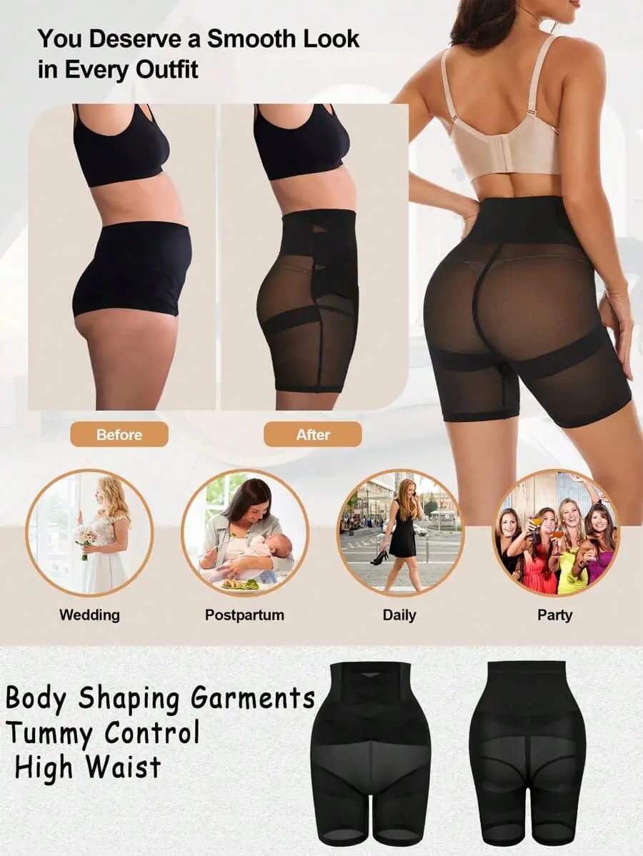 1pc Women Shapewear Shorts, Waist Cincher, Tummy Control, Butt Lifter