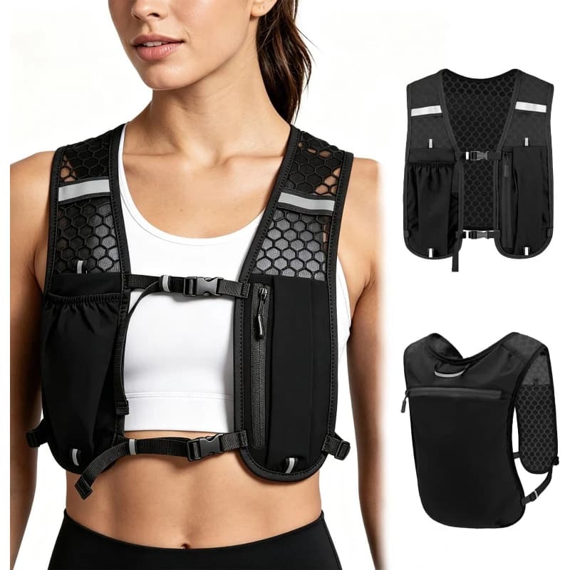 WOOJACK Gilet Idratazione Leggero per Corsa, Zaino Idratazione per Uomo Donna, Borsa Idratazione per Ciclismo, Corsa, Escursionismo