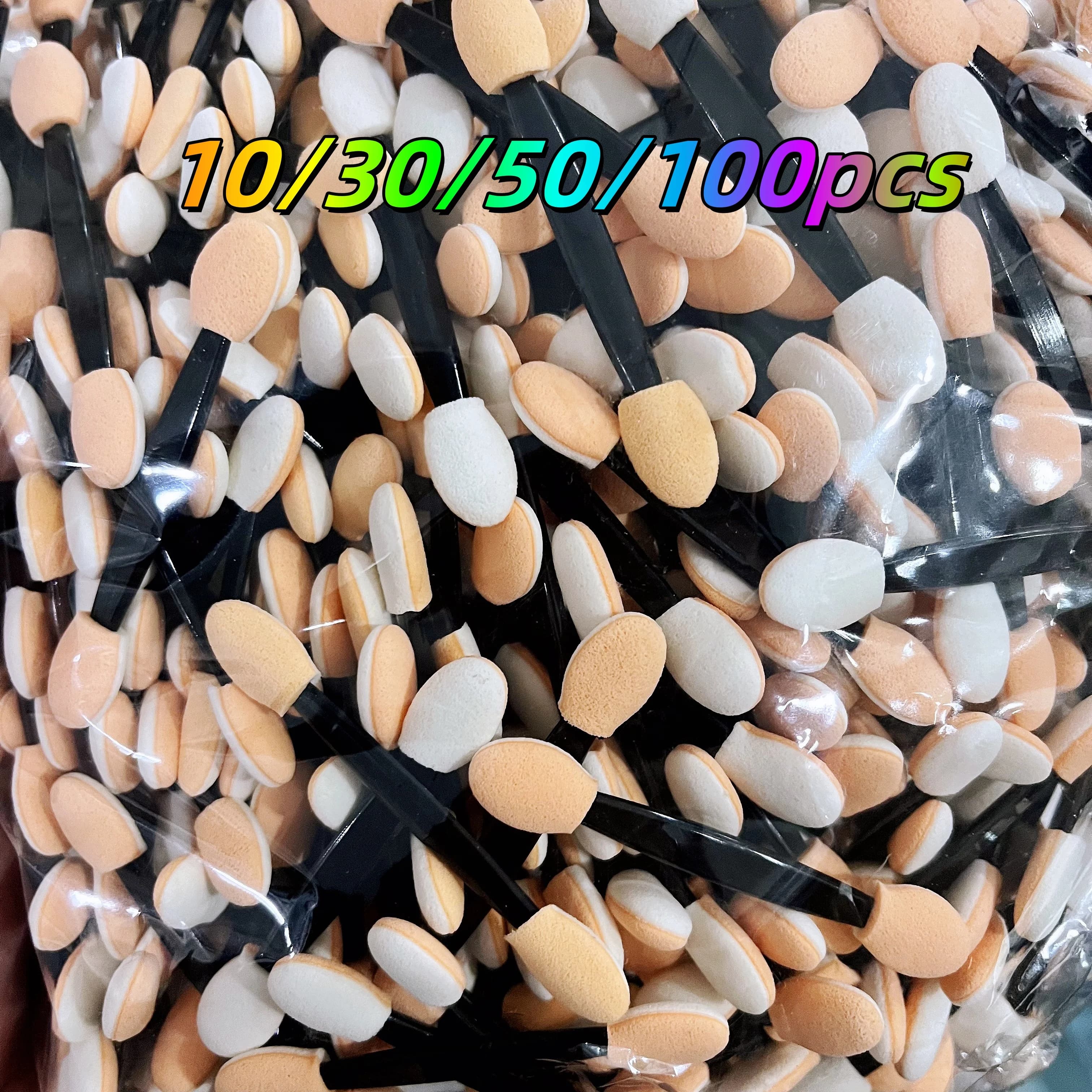 10/30/50/100 Pz Pro Spugna Stick Usa E Getta Double Sided Ombretto Applicatori Pennello Ombretto Applicatore Trucco Strumenti Cosmetici