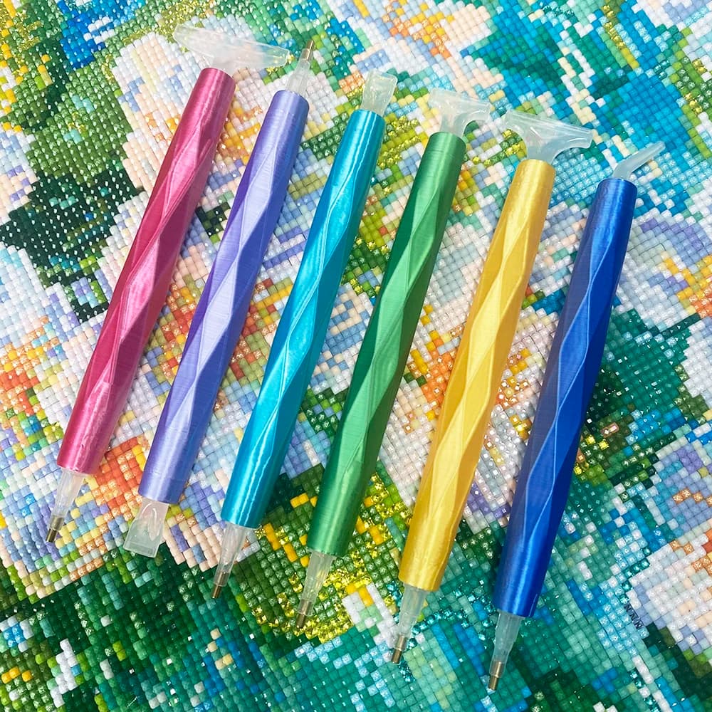 Nuova Penna per Pittura Diamantata 3D alla Moda, Penna Colorata per Arte Diamantata con 6 Punte Sostituibili, Accessori e Strumenti Fai-da-Te per Pittura Diamantata