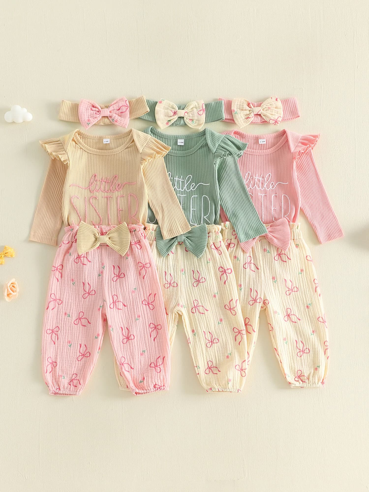 Set di vestiti invernali per bambine, maglione a maniche lunghe con scollo rotondo, leggings con stampa floreale, fascia per capelli, completo per bambina