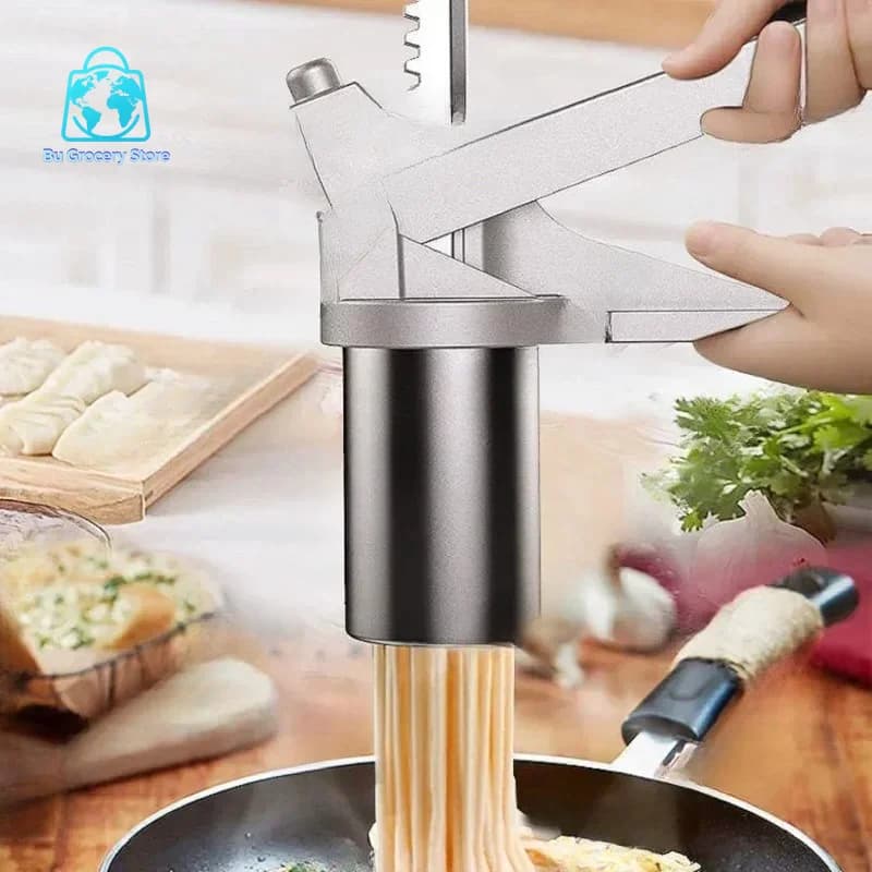 7 Modes Stainless Steel Pasta Maker Handmade Noodles Press Spaghetti Noodle Press Machine Hand Operated Dough Cutter Molds