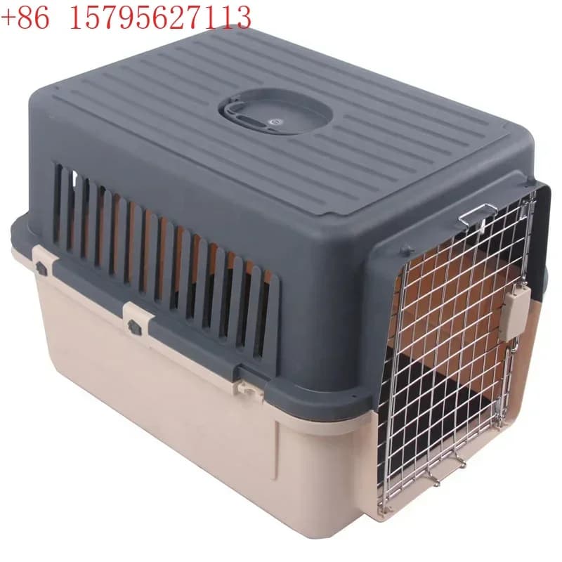 Trasporto all'ingrosso Gatti per cani Carrier Viaggio portatile Cuccia per animali domestici Viaggio aereo Gabbia per animali domestici Vendita calda approvata Nuova scatola Grigio solido