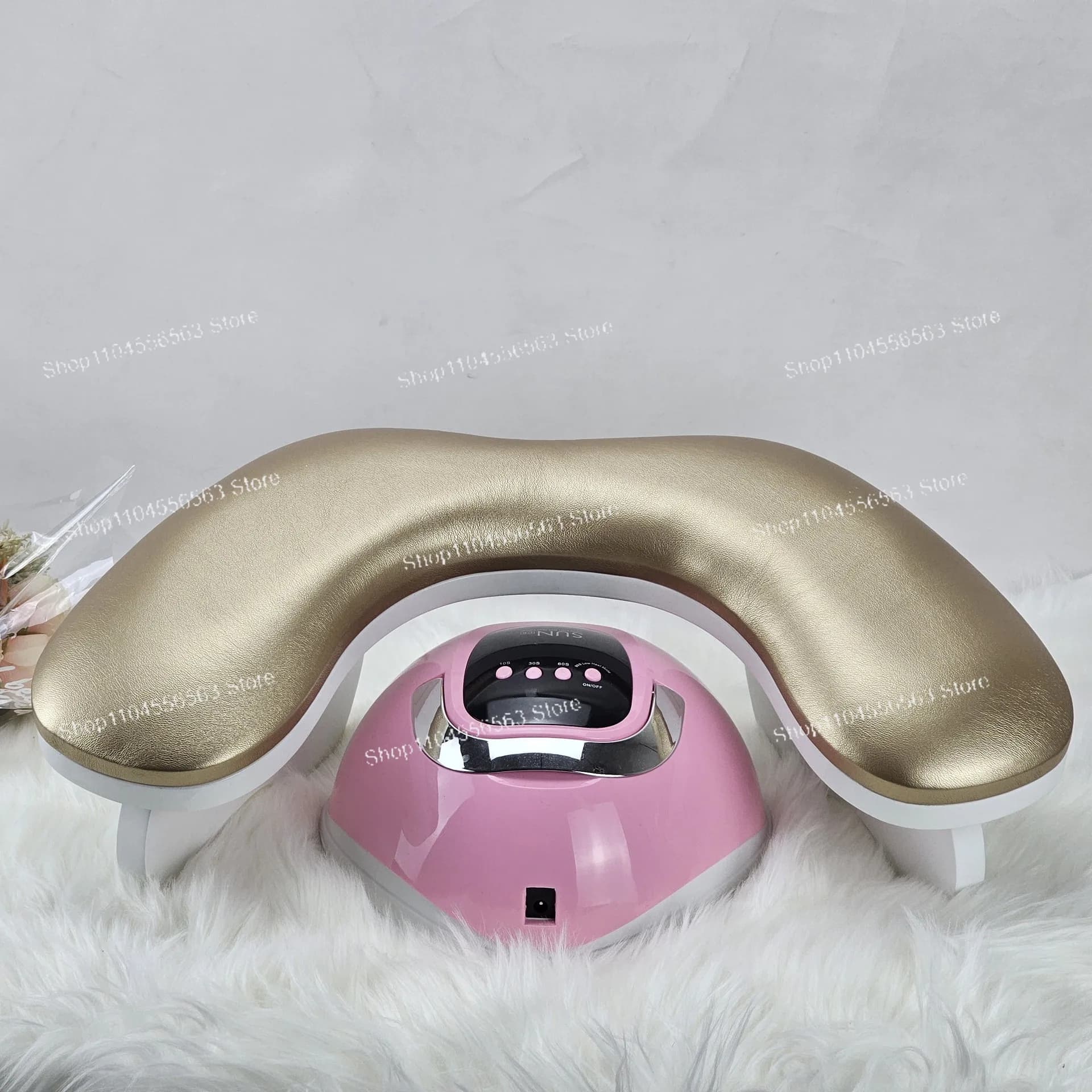 Cuscino Ergonomico a U per Nail Art con Design Pieghevole, Cuscino in Similpelle Stile Farfalla per Manicure Professionale da Salone