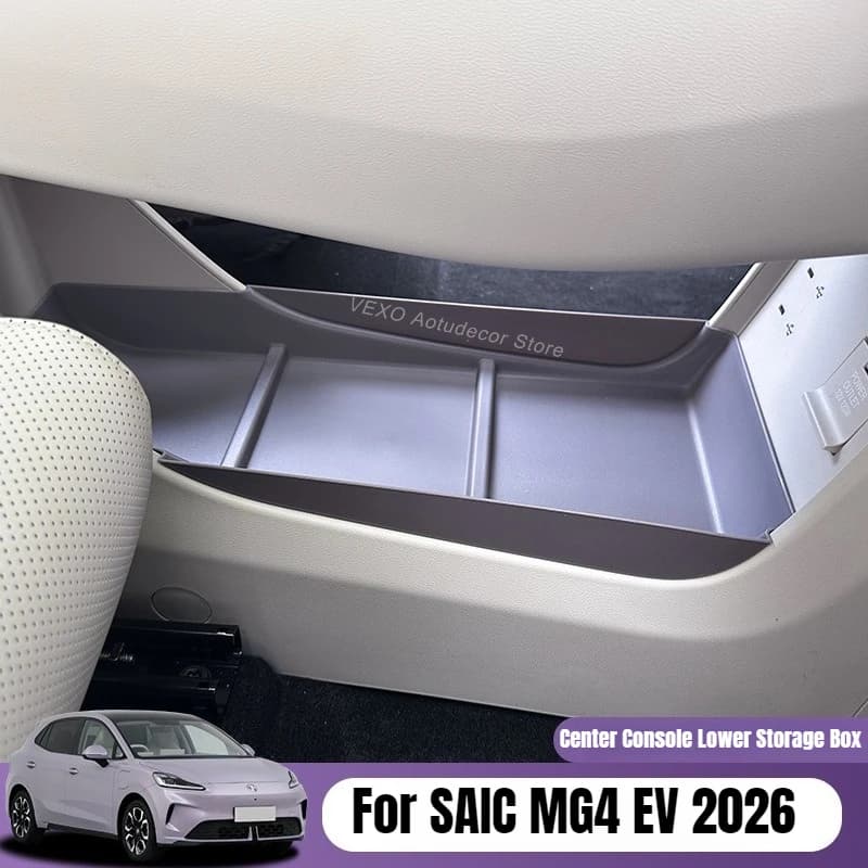 Per MG MG4 EV 2026: Vassoio Organizzatore per Console Centrale Inferiore in ABS, Scatola Portaoggetti per Bracciolo Auto, Accessori per l'Organizzazione
