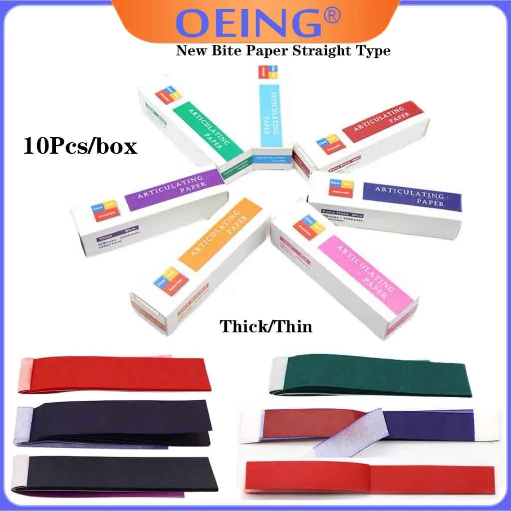 10 book/dental box paper articulation strips of dental articulation materials for oral hygiene sheet red blue green teeth whitening