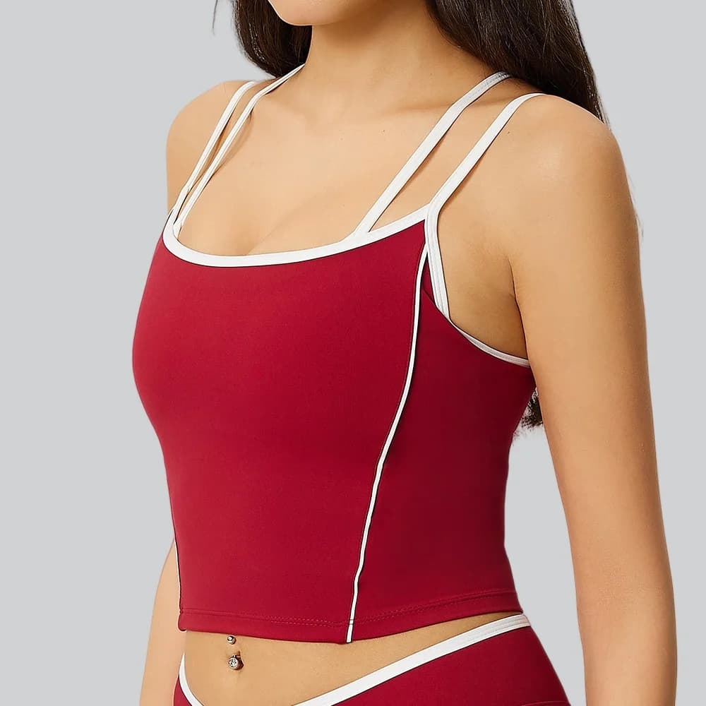 Nuovo Reggiseno Sportivo da Donna, Top Fitness con Spalline Incrociate, Intimo Sportivo Push-Up, Traspirante e Antiurto per Corsa e Palestra