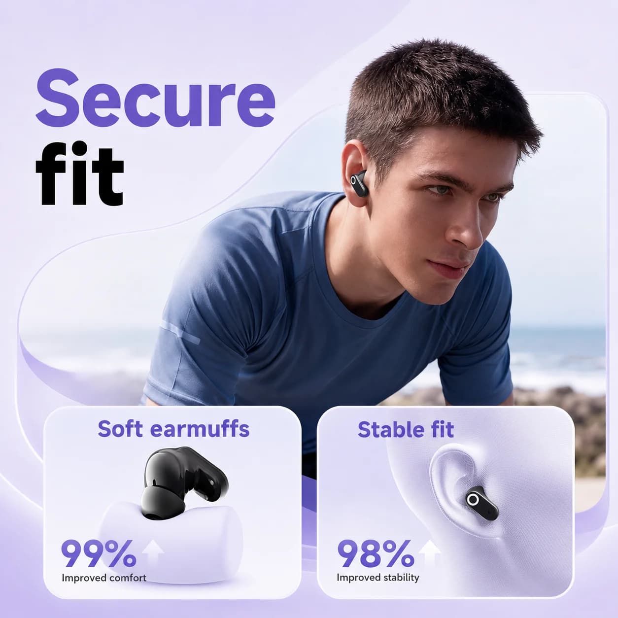 Acer OHR627 Bluetooth Earbuds Pure Sound Quality Comfortable Fit IPX4 Waterproof TWS Headphones