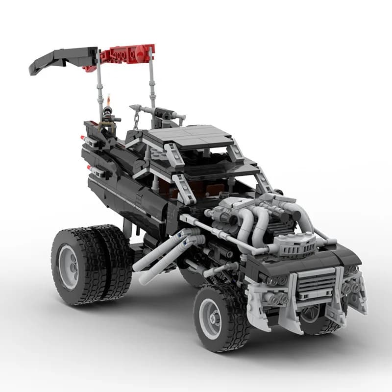 Moc Desert Battlefield Movie Mad Maxed Gigahorse Car Building Block Nero Interceptor Carro Giocattolo ad alta tecnologia Regalo di compleanno per bambini