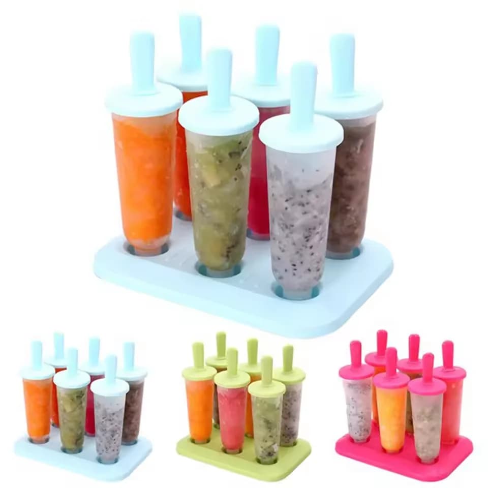 Stampi per gelato riutilizzabili in plastica per alimenti, facili da sformare, per gelato fatto in casa, strumenti fai da te per gelato