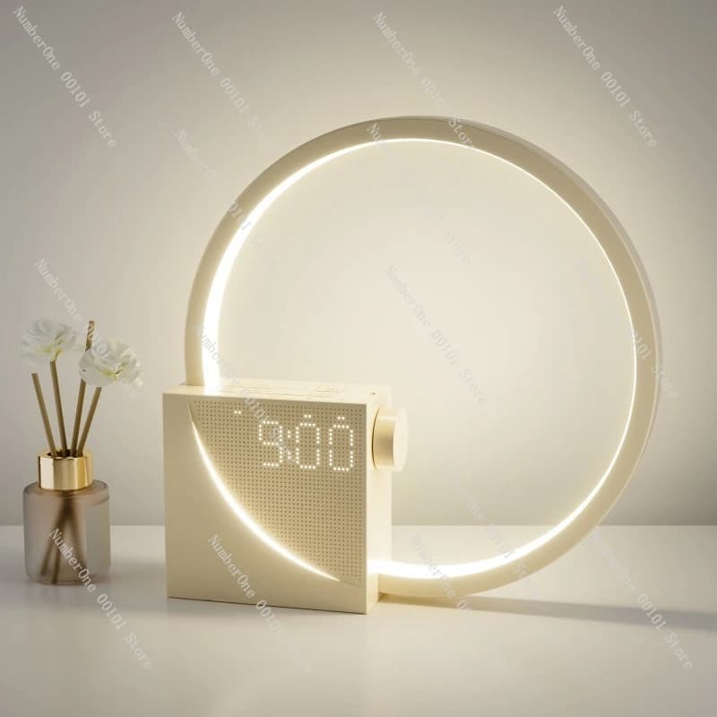 AJ300D Lampada da scrivania aggiornata multifunzionale Sveglia Rumore bianco 5V2A Ricarica USB Luce notturna touch Luce sveglia