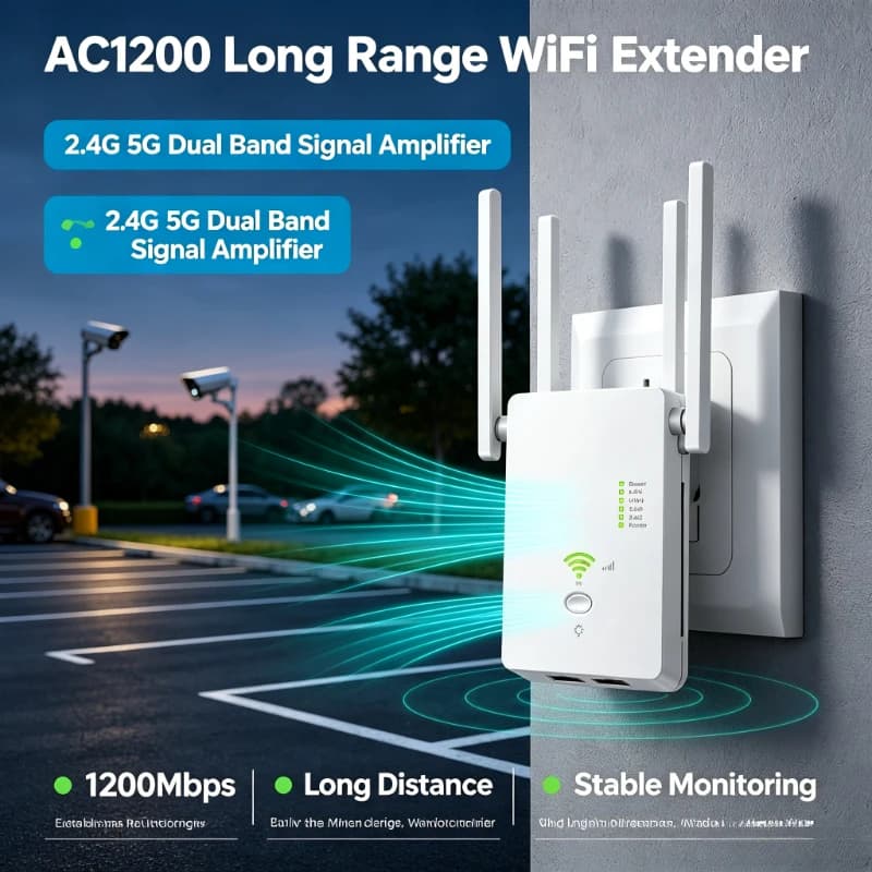 Long Range AC1200 WiFi Access Point Dual Band 5G 2.4G 1200Mbps Wireless Repeater Signal Booster