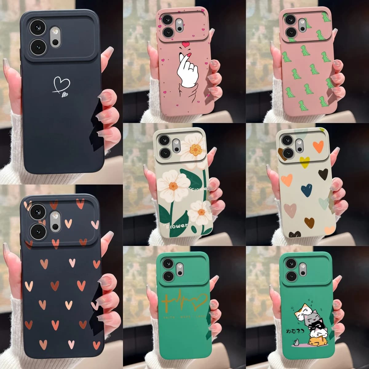 Case For Honor 600 Pro Lite 500 Smart Oil Painting Love Heart Anti-fall Shockproof Bumper For Honor600Pro 600Lite 500Smart Capa