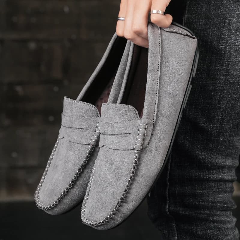 Scarpe casual in pelle scamosciata da uomo Moda comode mocassini da uomo Mocassini Slip on Scarpe basse da uomo Scarpe pigre da uomo Scarpe da guida