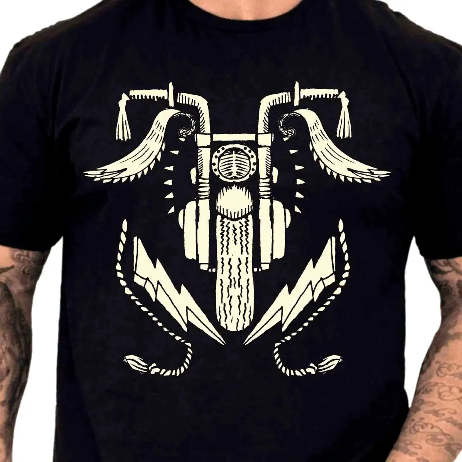 Native Motorcycle Wings Dream Catcher Biker T Shirt Tribal Chopper vintage Washed Breathable Soft Casual Stylish Slightly