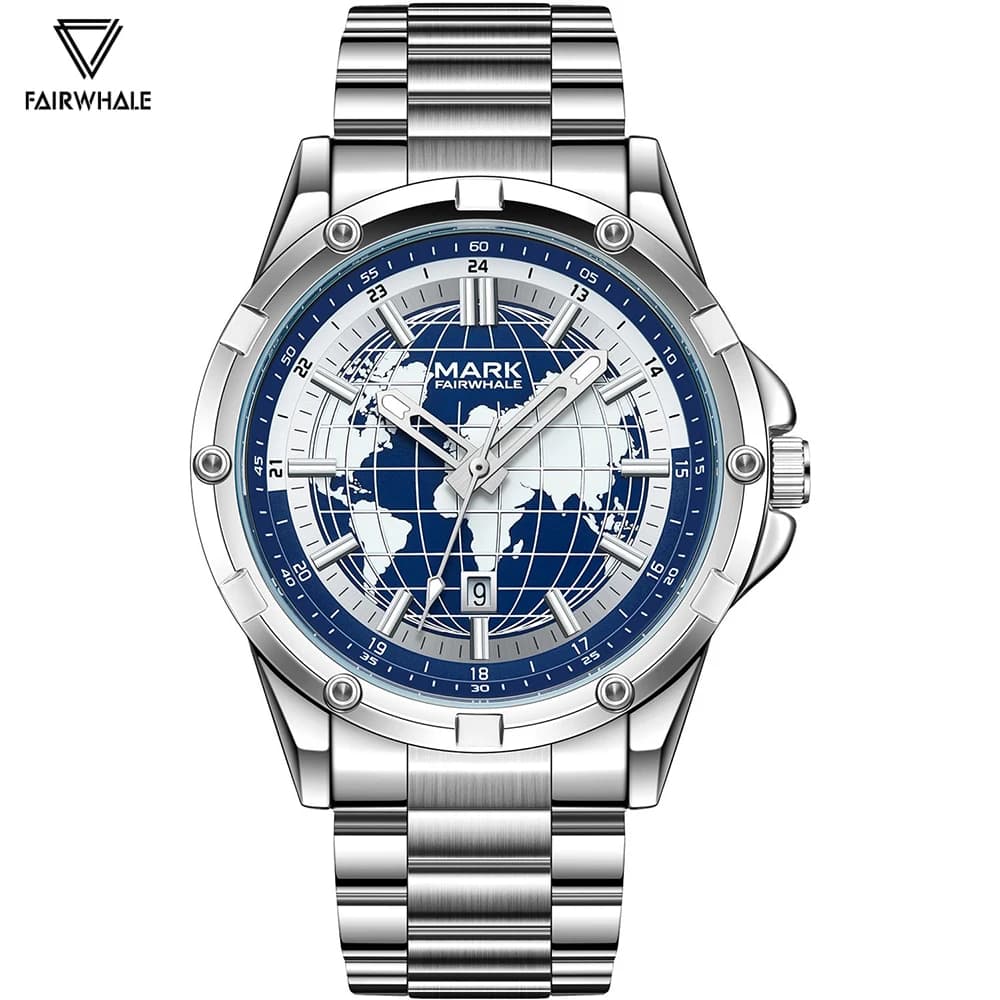 2024 Nuovo Orologio Da Affari Per Gli Uomini di Marca Mark Fairwhale Moda Terra Data Automatica Orologio Da Polso Al Quarzo Impermeabile Uomo Regalo Reloj
