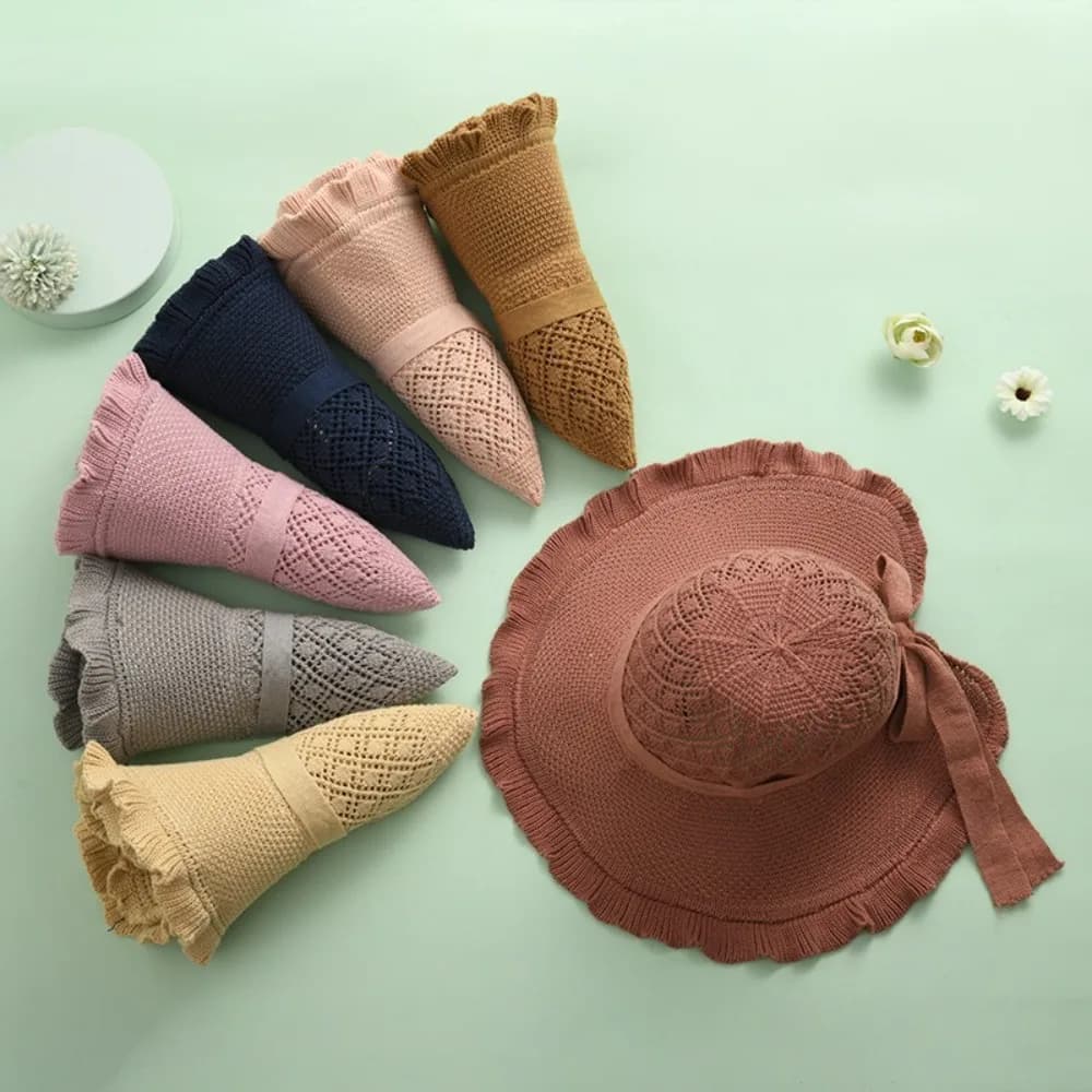 Fashion Foldable Sunshade Hat Big Brim Breathable Fisherman Hat Solid Color Casual Sunscreen Cap Spring Summer