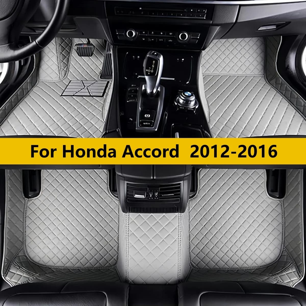 Tappetini auto in pelle personalizzati per Honda Accord 2012 2013 2014 2015 2016, set completo di tappeti e protezioni per il pavimento del veicolo