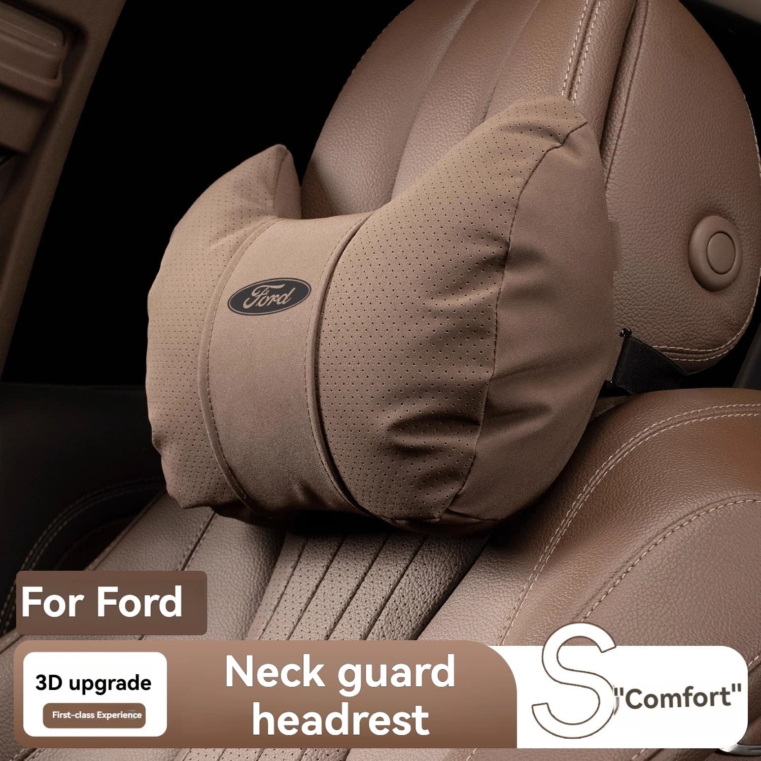 Poggiatesta per auto Supporto lombare Cuscino per il collo Cuscino lombare per sedile comodo e traspirante per Ford Ranger Ecosport Focus Escape STINE