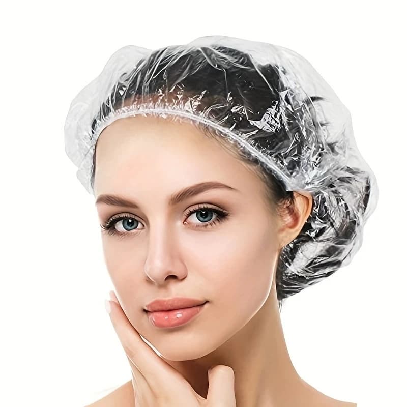 50/100pcs disposable shower head Elastic plastic wrapper Nonwoven shower head for food Waterproof shower head Kitchen accessories