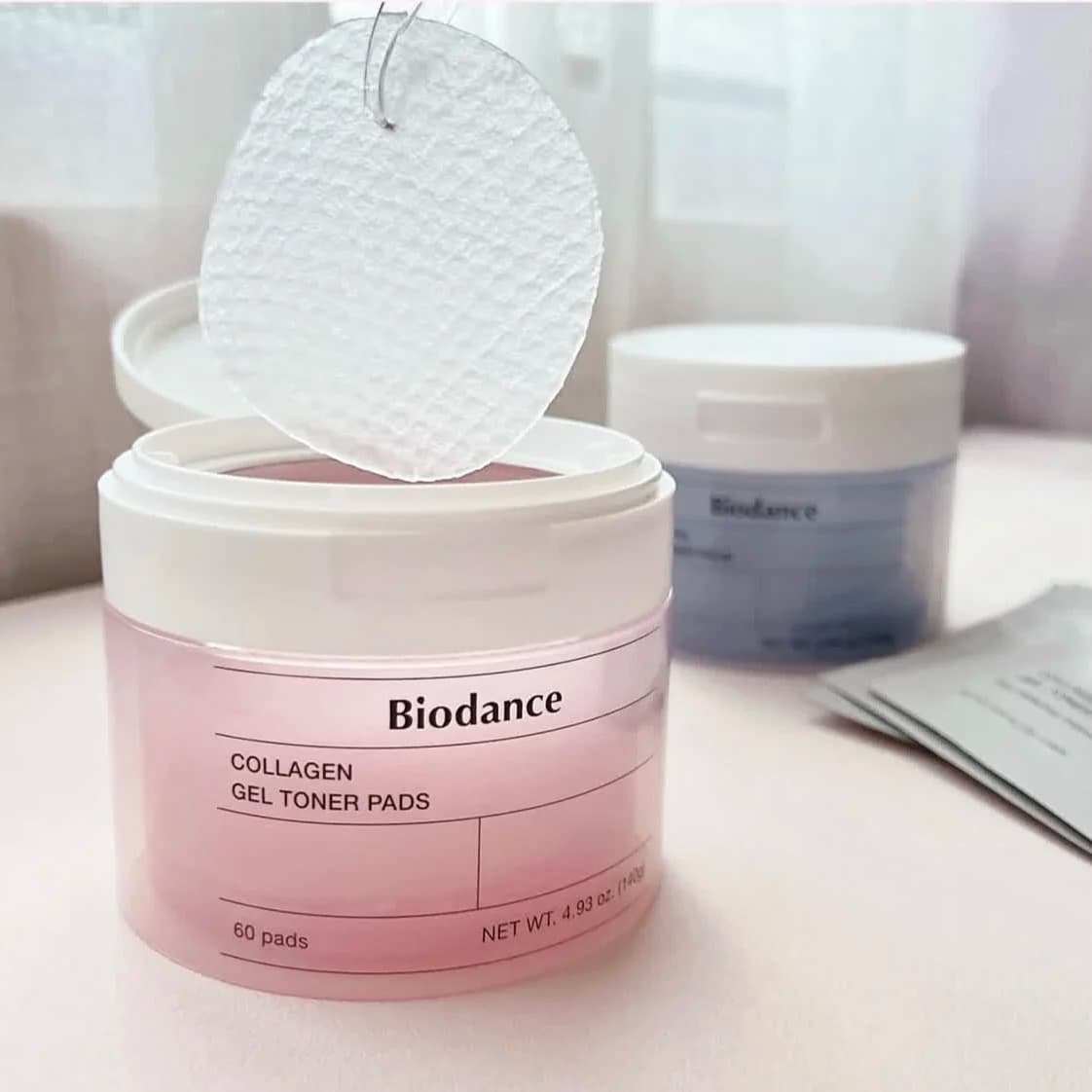 Biodance Collagen Gel Toner Pads with Hyaluronic Acid Hydrating and Nicotinamide CERA-NOL Gel Toner Pads Original Korean for Skin Whitening Care