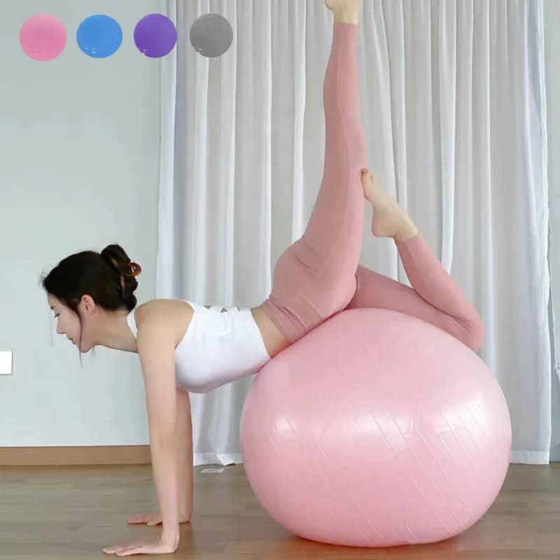 Palla da Massaggio Yoga 120cm, Palla da Ginnastica Pilates, Palla Fitness con Pompa