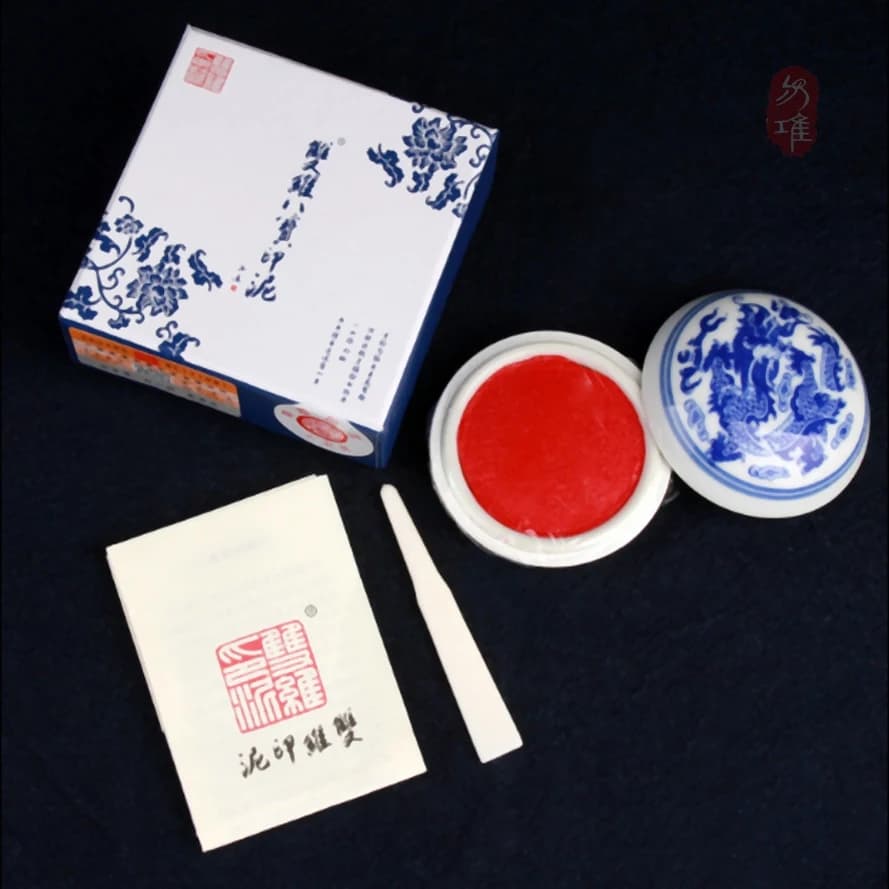 Chinese Stamp Red Inkpad Traditional Ink Paste Seals Painting Calligraphy Artist Art Supplies Art Pigment Set