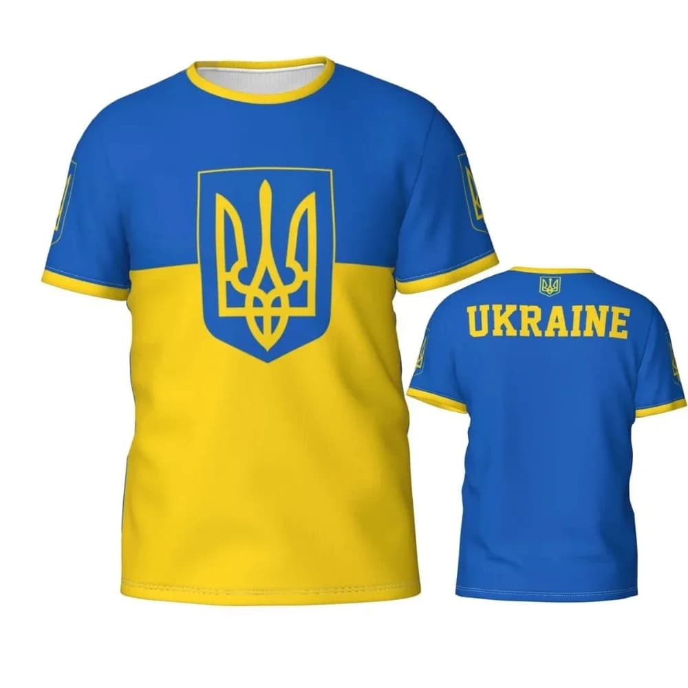 Distintivo bandiera ucraina T-shirt stampata in 3D per uomo e donna magliette grafiche sportive Casual regalo per gli appassionati di calcio della festa nazionale dell'ucraina