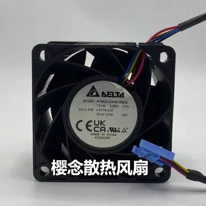 Ventola di Raffreddamento Originale Delta PFM0612XHE-SM02 3.30A 12V 6038 6CM per Server