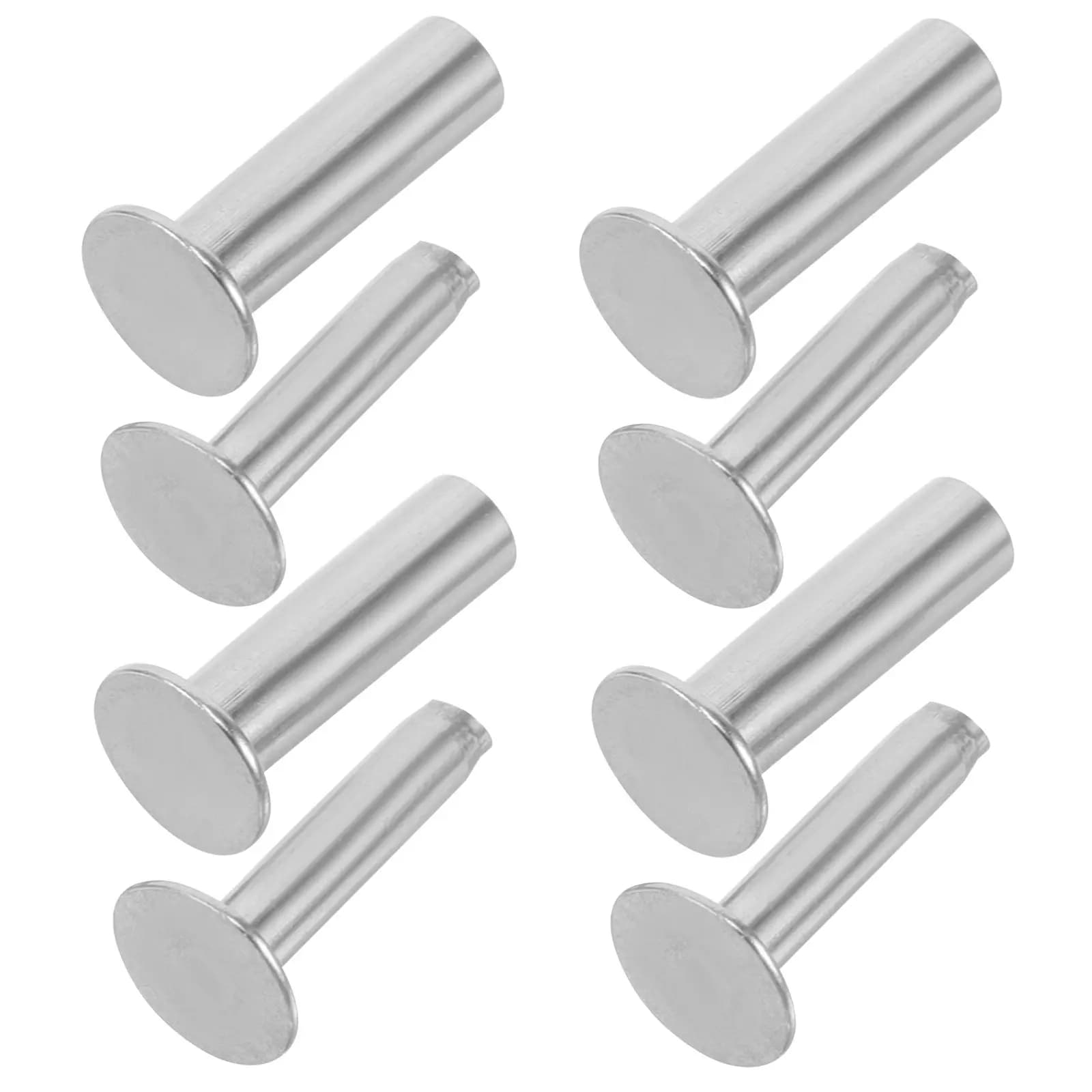 4 Paia di Rivetti per Manici di Coltelli da Cucina, Kit Fai-da-Te in Acciaio Inox per Riparazione e Sostituzione Impugnature in Legno