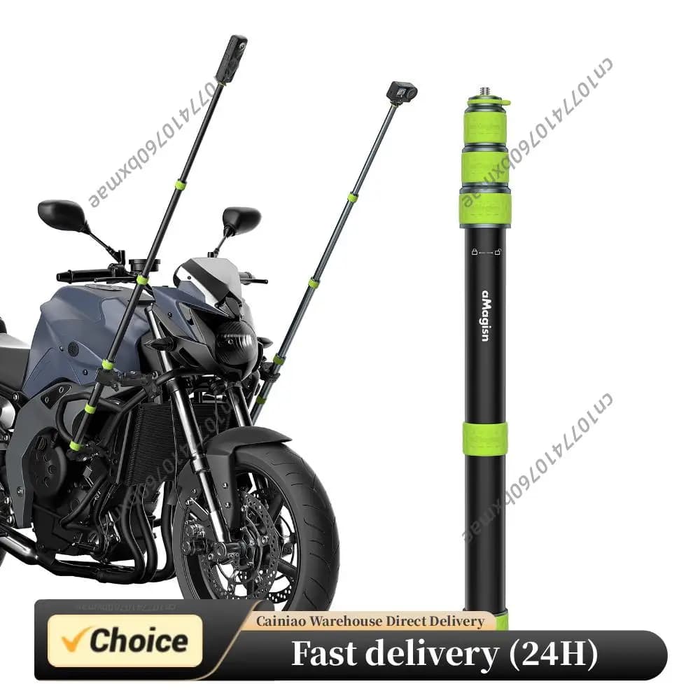 Bastone selfie universale da 1/4 di pollice per moto, resistente all'usura, in lega di alluminio, telescopico, accessori per ciclismo