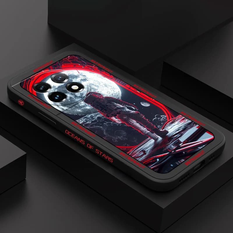Superstar Astronaut Phone Case For Oneplus 12 12R 11 10 10T 9R 9 8T 8 7T Pro 5G Liquid Silicone Cover