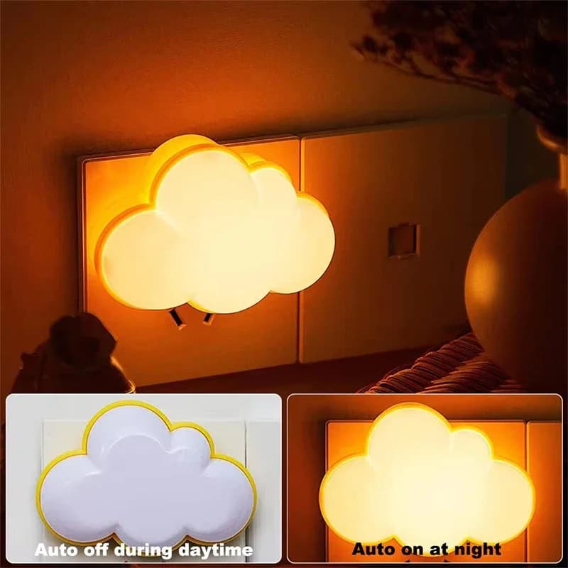 LED Night Lights with Intelligent Motion Sensor Plug In On/Off Automatic Cloud for Kids Bedroom Scale Corridor Studio Night Lights Tested
