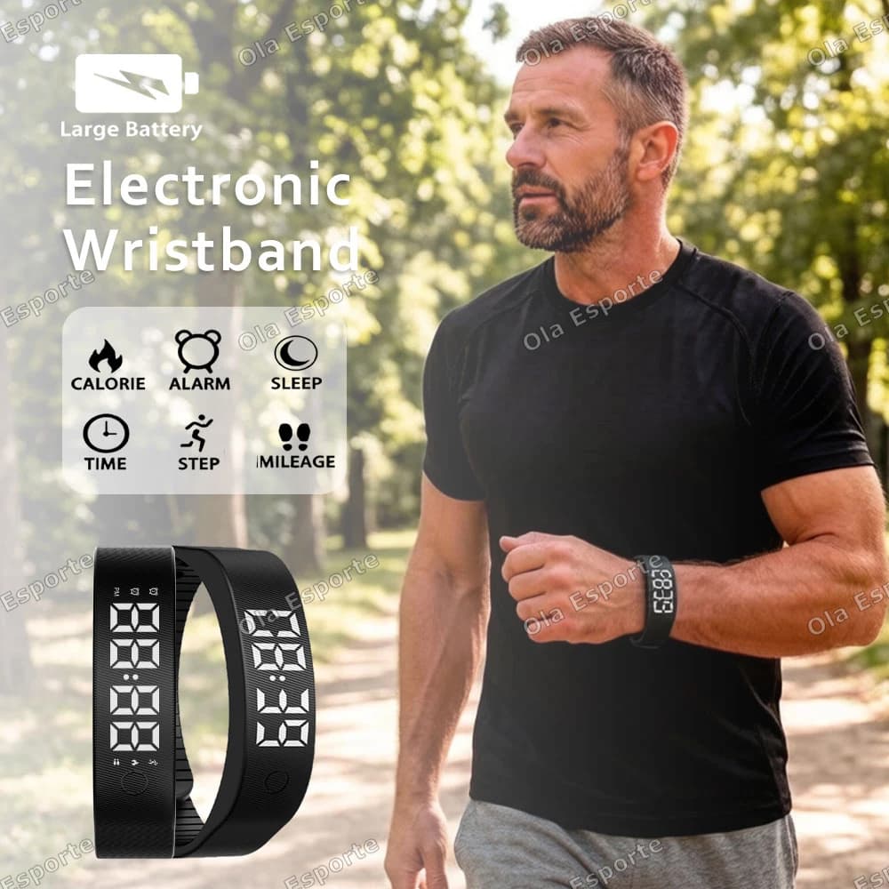 Smart Watch Men Women Pedometer Fitness Bracelet Step Count Multi Sport Mode Fashion Electronic Wristband Simplicity Smart Band