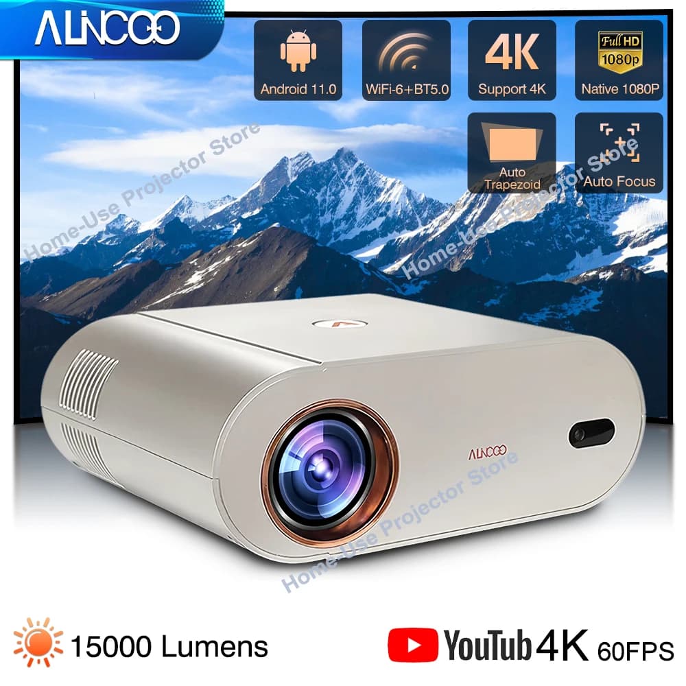 BR Warehouse Stock D7W Projector Native 1080P Support 4K Android 11 2+32G Mini Smart Proyector WiFi Portable Home Theater Beamer