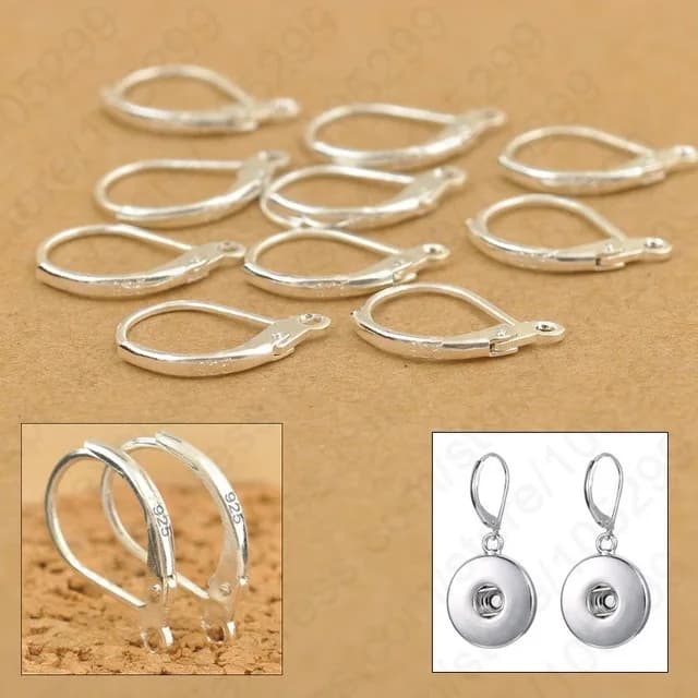 Sterling 925 Sterling Silver Handmade DIY Dangle Earrings Accessories for Jewelry Accessories 100PC