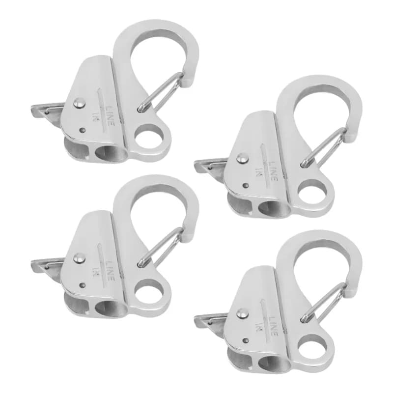 4 Pcs Boat Anchor Hook 3/8 To 5/8 Inch Opening 316 Stainless Steel Boat Anchor Quick Release Clip