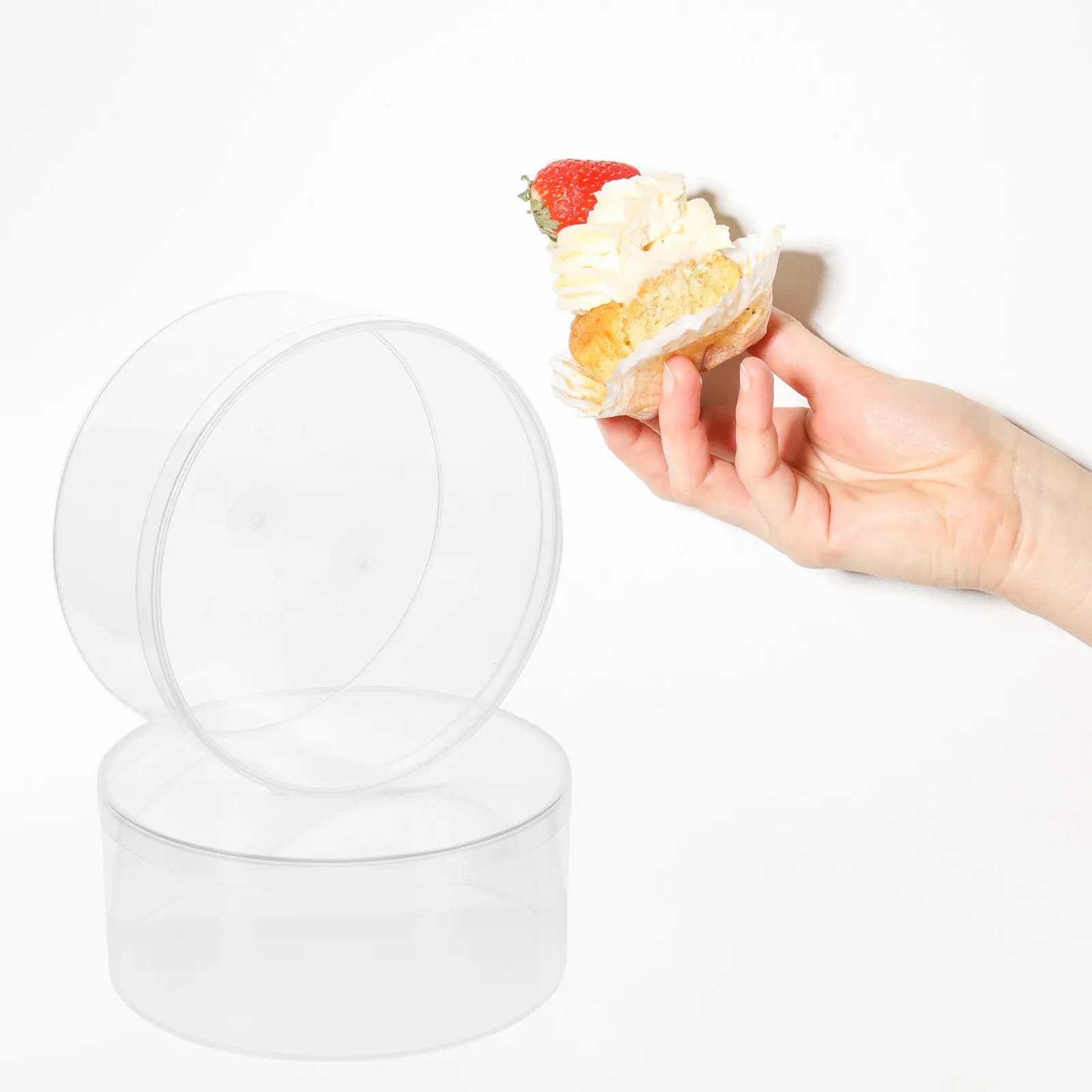 Set di 12 Contenitori Trasparenti per Alimenti in PET, Riutilizzabili e Ermetici, per Snack, Frutta Secca, Noci e Caramelle, per Casa e Ufficio