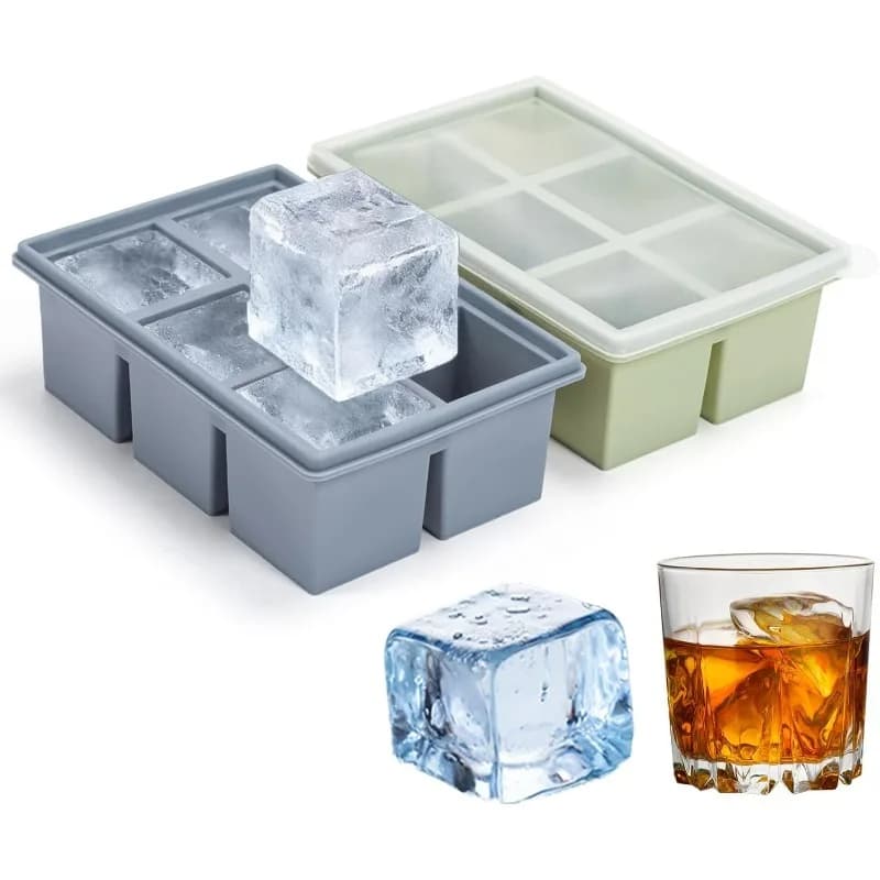 2PCS Grid Ice Cube Tray Cocktail Grid Big Ice Tray Mold Kitchen Party DIY Beverage Bar Cubes Juice Beverage Bar Tools