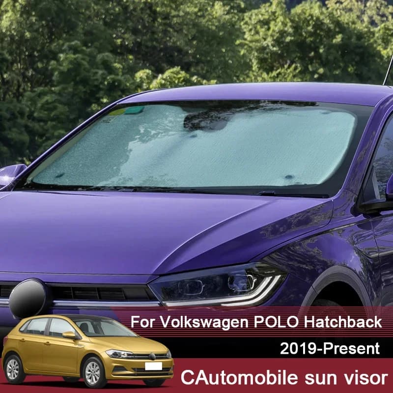 Auto Parasole Protezione UV Per Volkswagen POLO Hatchback 2019-2025 Tenda Parasole Visiera Parabrezza Anteriore Protezione Accessorio