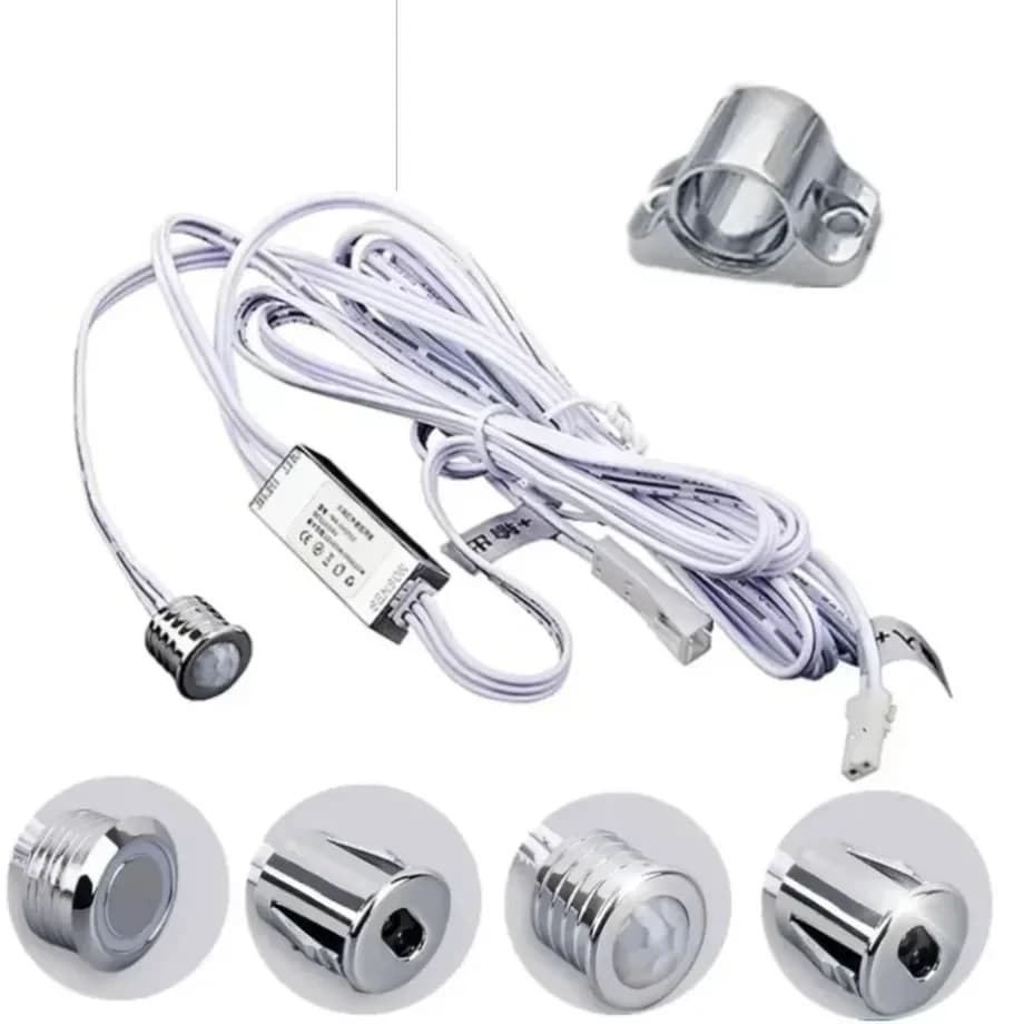 Touch Sensor Switch Hand Sweep Switch 5A 12V-24V Motion Sensor Hand Wave Scan Smart LED Closet Cabinet Light Wardrobe Lamp
