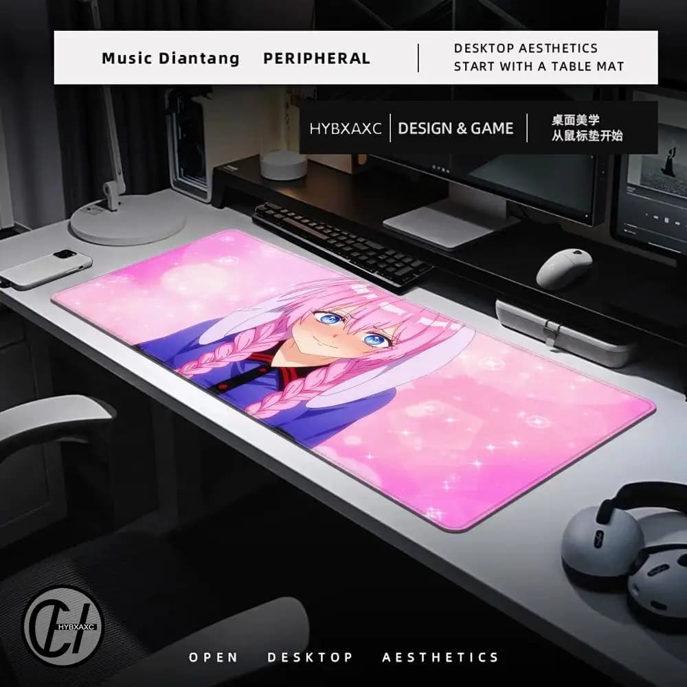 Shikimori Anime Girl Large Mouse Pad Office Laptop Kawaii Gaming Accessories Keyboard Mousepad PC HD Gamer Desk Mat Pink Carpet