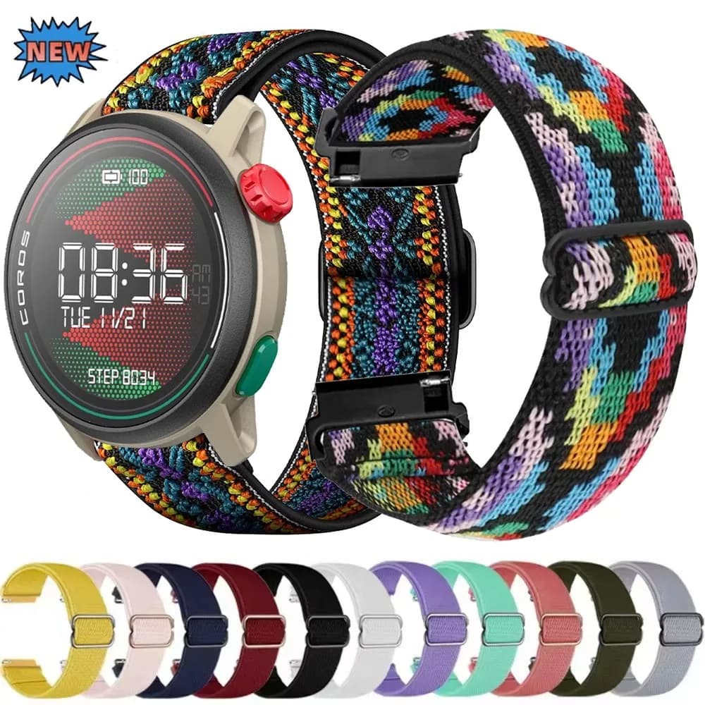 22mm 20mm Nylon Strap For Suunto Run/Ocean/Vertical 2/1 Race 2/1/S Comfortable Belt For COROS APEX 4 42mm PACE 3/2 CMF 3-2-1 Pro
