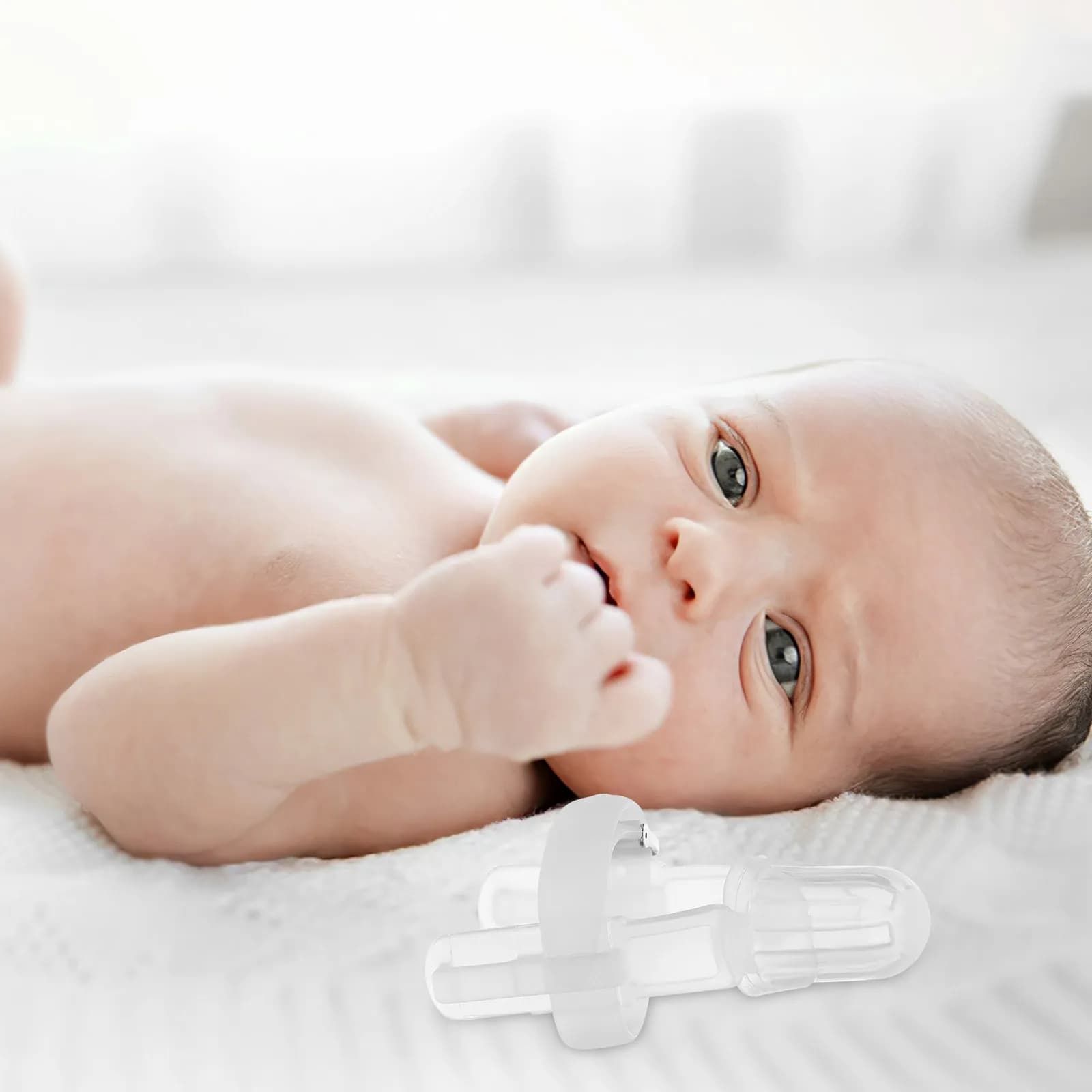 Baby Finger Protector Anti-Bite Thumb Forefinger Teether Safe Food Grade Silicone Gum Relief Tooth Growing Protect