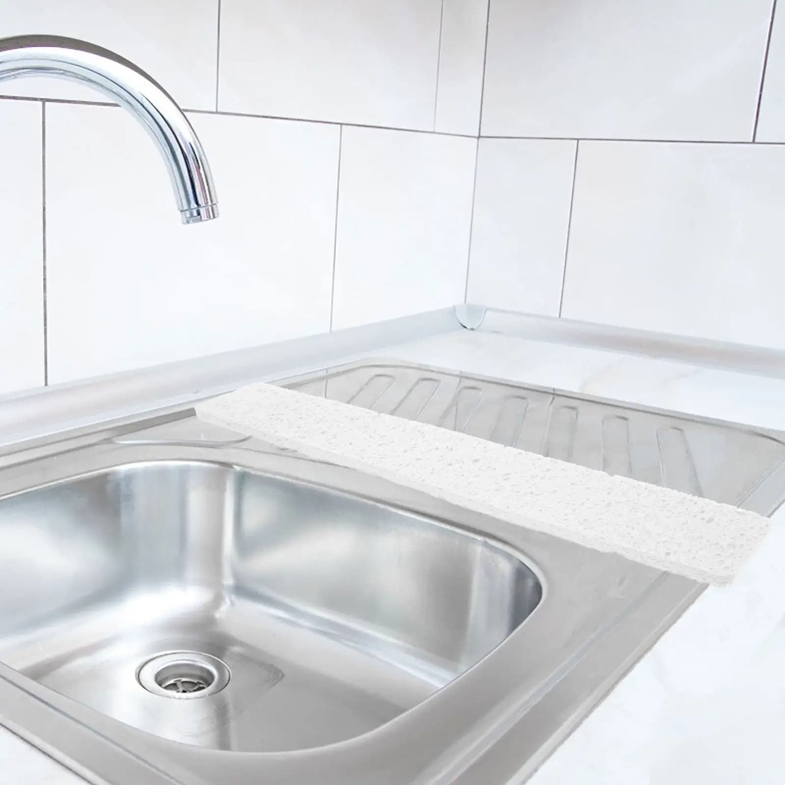 Tappetino Assorbente Multifunzionale, Portasapone, Portaspazzolino, Tappetino Antiscivolo per Bagno, Striscia Assorbente